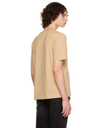 beige T-Shirt mit einem Rundhalsausschnitt von Séfr