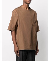 beige T-Shirt mit einem Rundhalsausschnitt von Lemaire