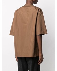 beige T-Shirt mit einem Rundhalsausschnitt von Lemaire