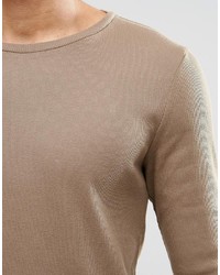 beige T-Shirt mit einem Rundhalsausschnitt von Asos