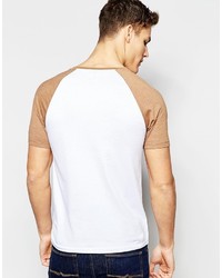 beige T-Shirt mit einem Rundhalsausschnitt von Asos