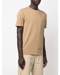 beige T-Shirt mit einem Rundhalsausschnitt von C.P. Company