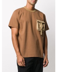 beige T-Shirt mit einem Rundhalsausschnitt von White Mountaineering