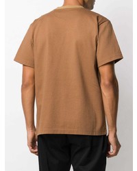 beige T-Shirt mit einem Rundhalsausschnitt von White Mountaineering