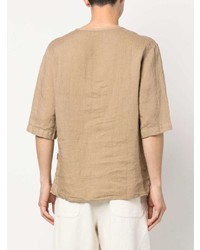 beige T-Shirt mit einem Rundhalsausschnitt von Barena