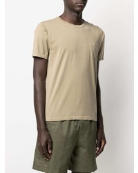 beige T-Shirt mit einem Rundhalsausschnitt von C.P. Company