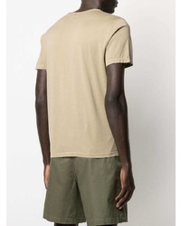 beige T-Shirt mit einem Rundhalsausschnitt von C.P. Company