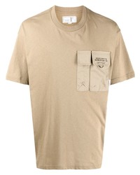 beige T-Shirt mit einem Rundhalsausschnitt von Chocoolate