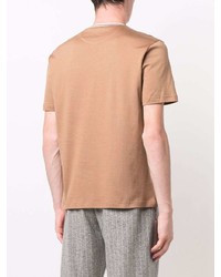 beige T-Shirt mit einem Rundhalsausschnitt von Eleventy