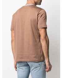 beige T-Shirt mit einem Rundhalsausschnitt von Eleventy