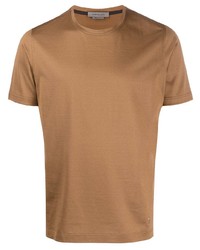 beige T-Shirt mit einem Rundhalsausschnitt von Corneliani