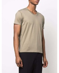 beige T-Shirt mit einem Rundhalsausschnitt von Tom Ford