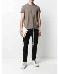 beige T-Shirt mit einem Rundhalsausschnitt von Rick Owens