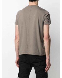 beige T-Shirt mit einem Rundhalsausschnitt von Rick Owens