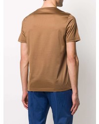 beige T-Shirt mit einem Rundhalsausschnitt von Corneliani