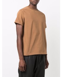 beige T-Shirt mit einem Rundhalsausschnitt von Rick Owens