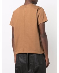 beige T-Shirt mit einem Rundhalsausschnitt von Rick Owens