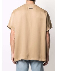 beige T-Shirt mit einem Rundhalsausschnitt von Fear Of God