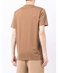 beige T-Shirt mit einem Rundhalsausschnitt von Sunspel