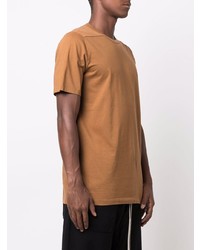 beige T-Shirt mit einem Rundhalsausschnitt von Rick Owens