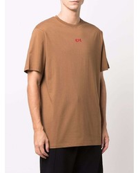 beige T-Shirt mit einem Rundhalsausschnitt von 424