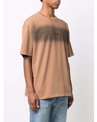 beige T-Shirt mit einem Rundhalsausschnitt von Diesel