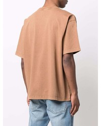 beige T-Shirt mit einem Rundhalsausschnitt von Diesel