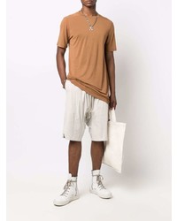 beige T-Shirt mit einem Rundhalsausschnitt von Rick Owens