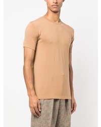 beige T-Shirt mit einem Rundhalsausschnitt von Giuliva Heritage