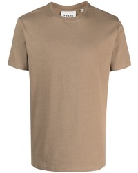 beige T-Shirt mit einem Rundhalsausschnitt von Frame