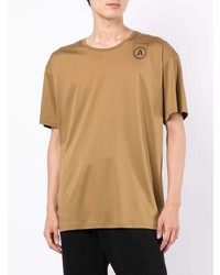 beige T-Shirt mit einem Rundhalsausschnitt von ACRONYM