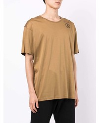 beige T-Shirt mit einem Rundhalsausschnitt von ACRONYM