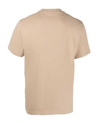 beige T-Shirt mit einem Rundhalsausschnitt von Sandro