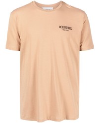 beige T-Shirt mit einem Rundhalsausschnitt von Iceberg