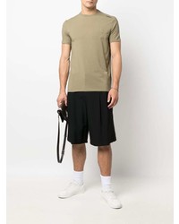 beige T-Shirt mit einem Rundhalsausschnitt von Karl Lagerfeld