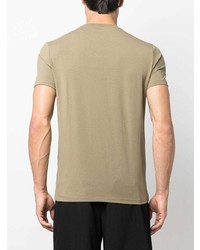 beige T-Shirt mit einem Rundhalsausschnitt von Karl Lagerfeld