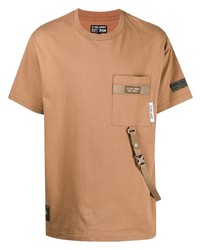 beige T-Shirt mit einem Rundhalsausschnitt von Izzue