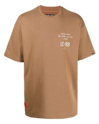 beige T-Shirt mit einem Rundhalsausschnitt von Izzue