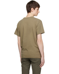 beige T-Shirt mit einem Rundhalsausschnitt von John Elliott