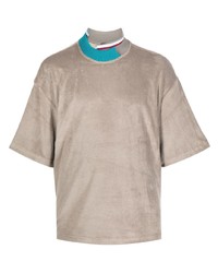 beige T-Shirt mit einem Rundhalsausschnitt von Kolor