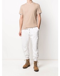 beige T-Shirt mit einem Rundhalsausschnitt von Brunello Cucinelli