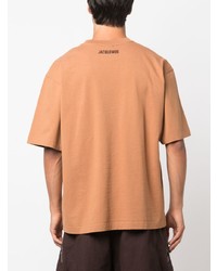 beige T-Shirt mit einem Rundhalsausschnitt von Jacquemus