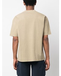 beige T-Shirt mit einem Rundhalsausschnitt von SAMSOE SAMSOE