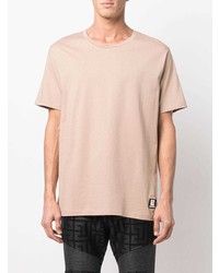 beige T-Shirt mit einem Rundhalsausschnitt von Balmain