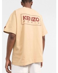 beige T-Shirt mit einem Rundhalsausschnitt von Kenzo