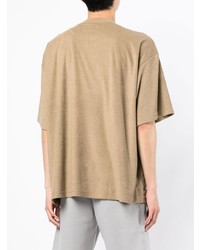 beige T-Shirt mit einem Rundhalsausschnitt von Chocoolate