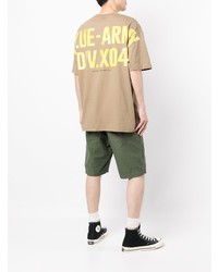 beige T-Shirt mit einem Rundhalsausschnitt von Izzue