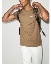 beige T-Shirt mit einem Rundhalsausschnitt von Balmain