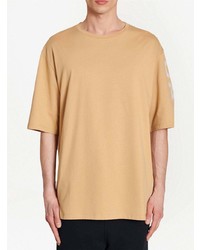 beige T-Shirt mit einem Rundhalsausschnitt von Balmain