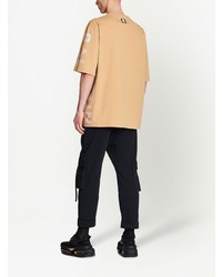 beige T-Shirt mit einem Rundhalsausschnitt von Balmain